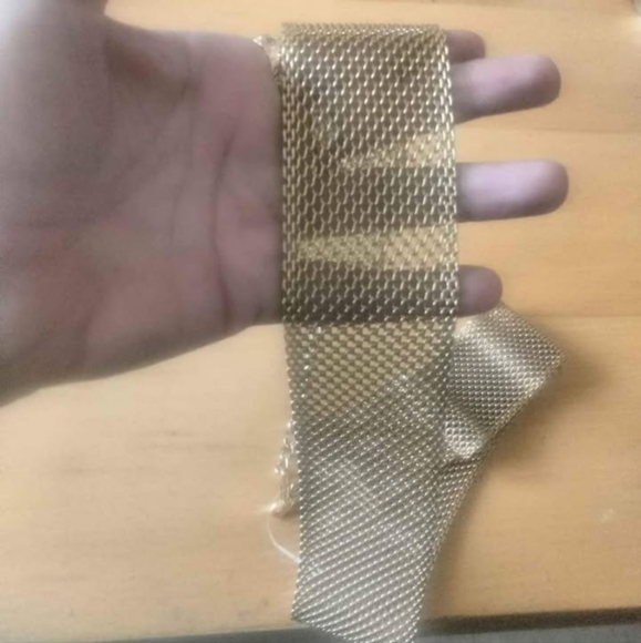 St John mesh chain belt gold tone metal vintage - Picture 2 of 6